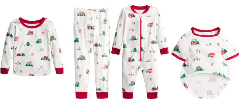 kids, pet, and baby christmas pajamas