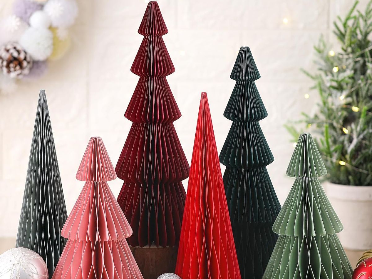 Trendy Honeycomb Christmas Tree 6-Pack Just $16 on Amazon