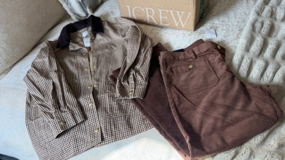 j crew barn jacket and pants