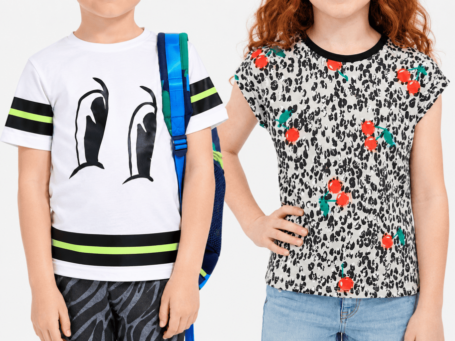 boy and girl wearing tees