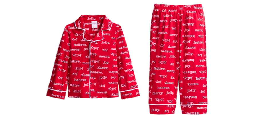 kids red christmas pajamas
