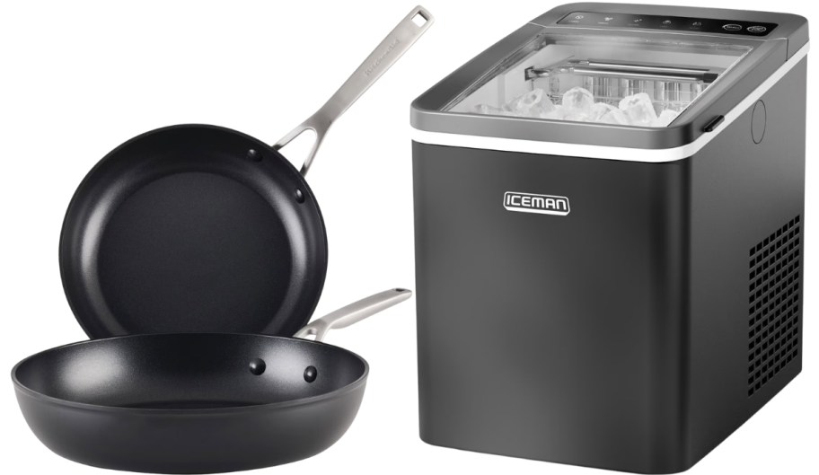fry pan set and countertop icemaker