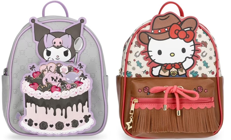 kuromi and hello kitty mini backpacks 