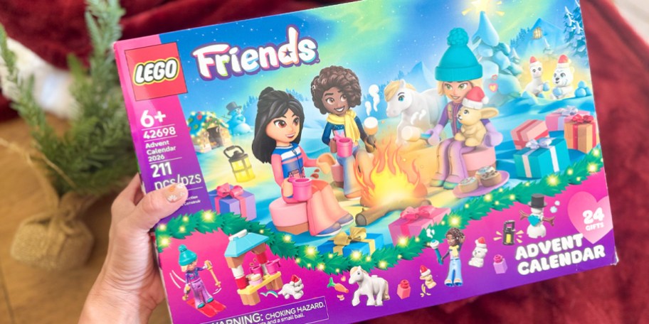 hand holding lego advent calendar