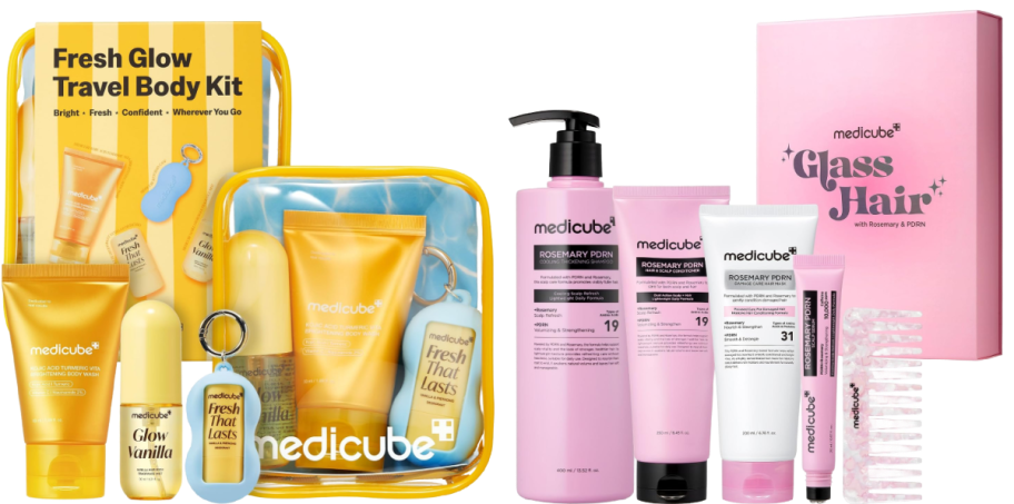 2 medicube hair and body sets