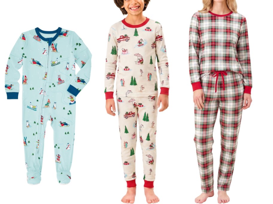 kids and adult pajamas