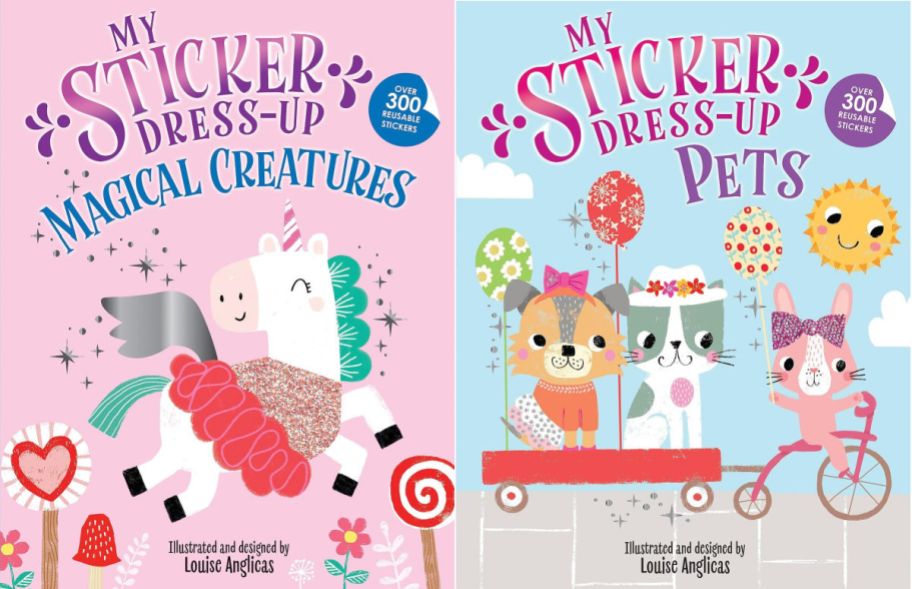 2 sticker book covers side by side