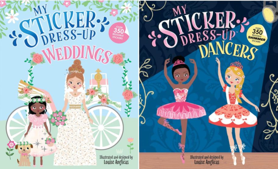 2 sticker book covers side by side