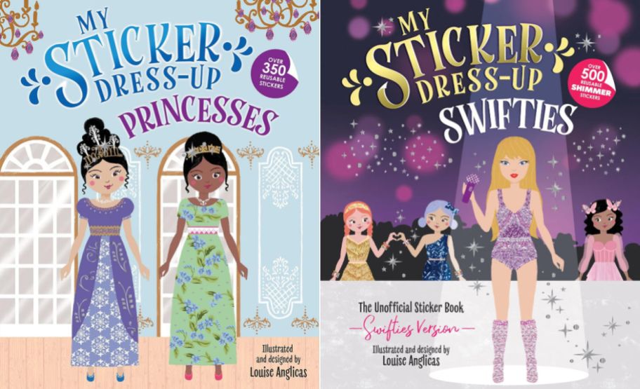 2 sticker book covers side by side