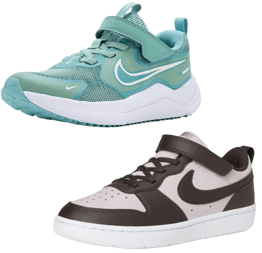 2 pairs of nike kids shoes