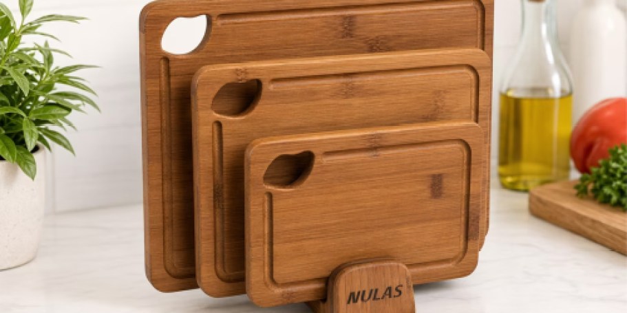 4-Piece Wood Cutting Board Set Only $18.49 on Walmart.com (Reg. $52)