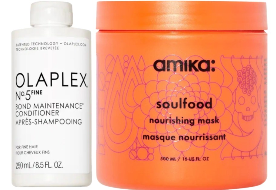 olaplex conditioner and amika hair mask