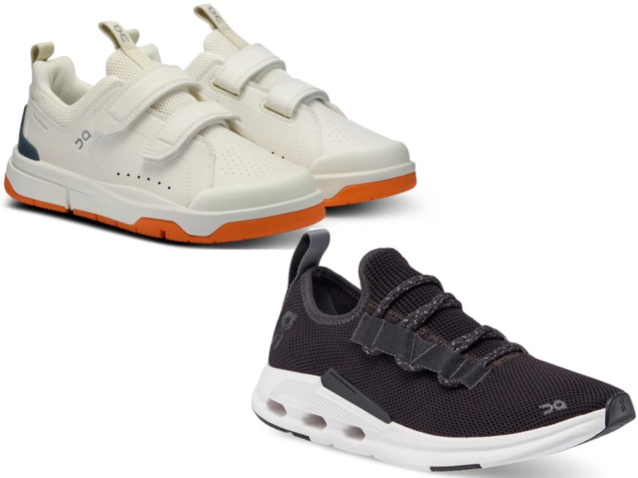 white and black on shoes