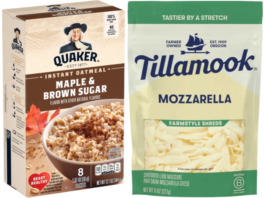 oat meal pouches and shredded cheese