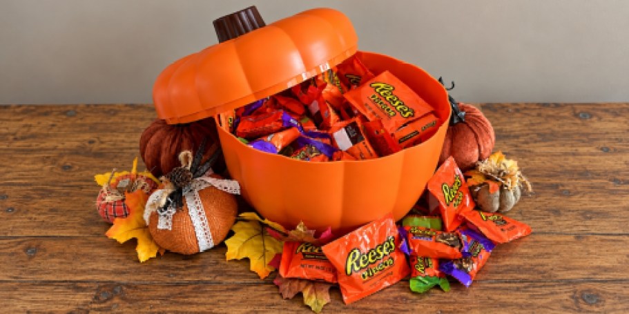 GO! Reese’s Pumpkin Bowl w/ 110 Halloween Treats Available Now! (May Sell Out)