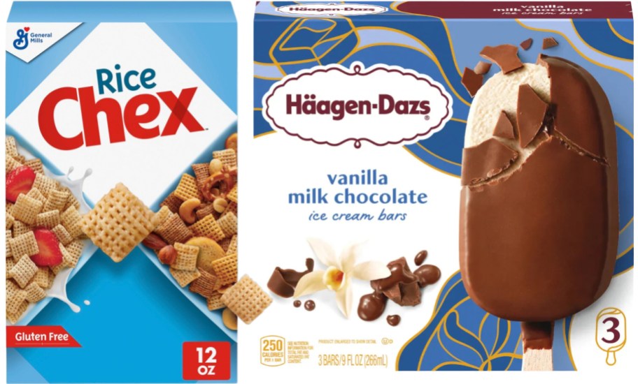 check cereal and ice cream bars