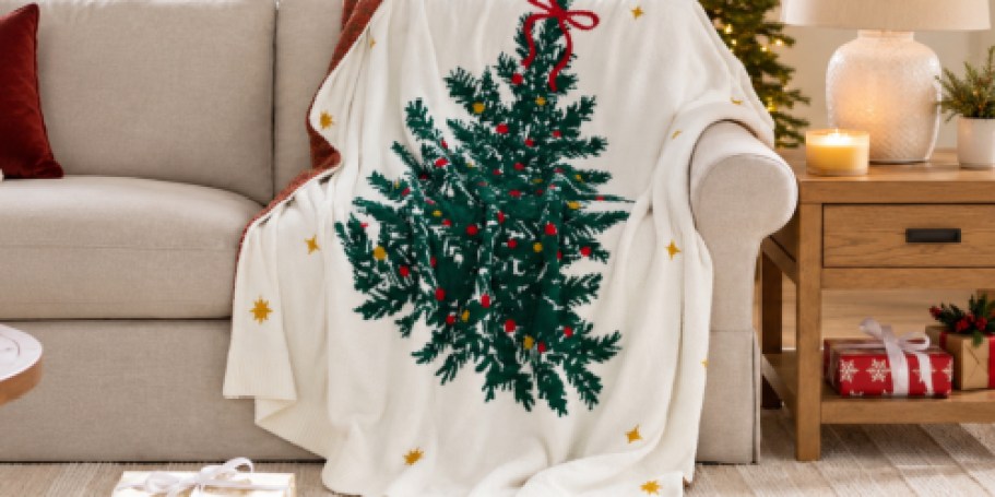 Sam’s Club Holiday Cozy Knit Throws Just $24.96 | Christmas Tree, Snowman & More