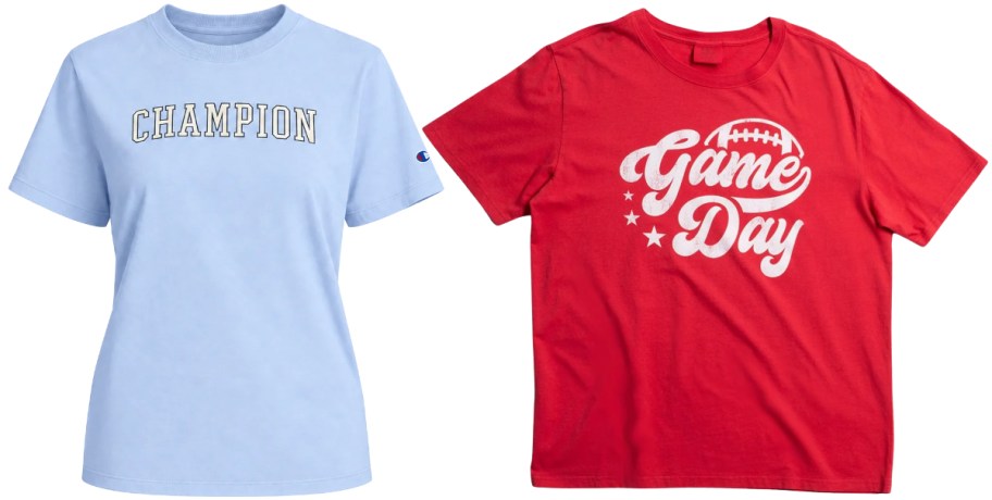 two womens graphic tees