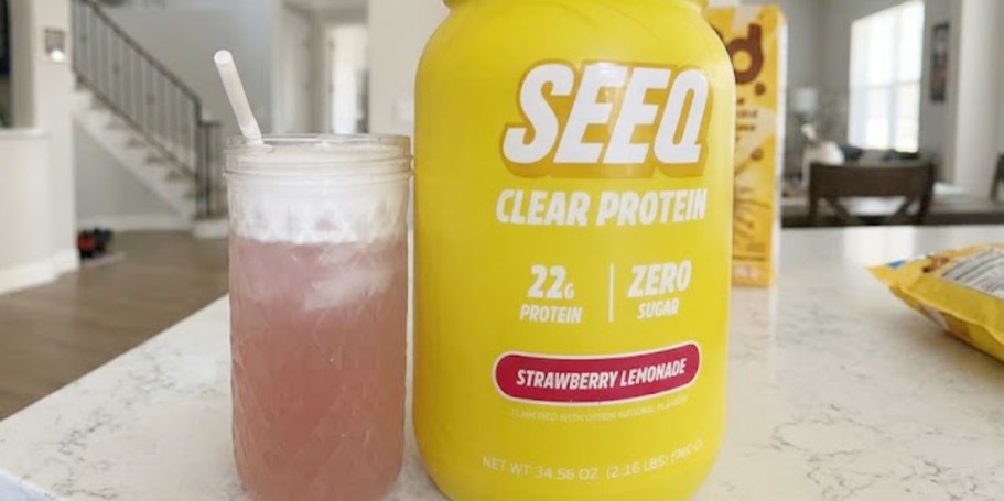 SEEQ Strawberry Lemonade Protein Powder 2lb Only $25.59 Shipped on Amazon (Reg. $64)