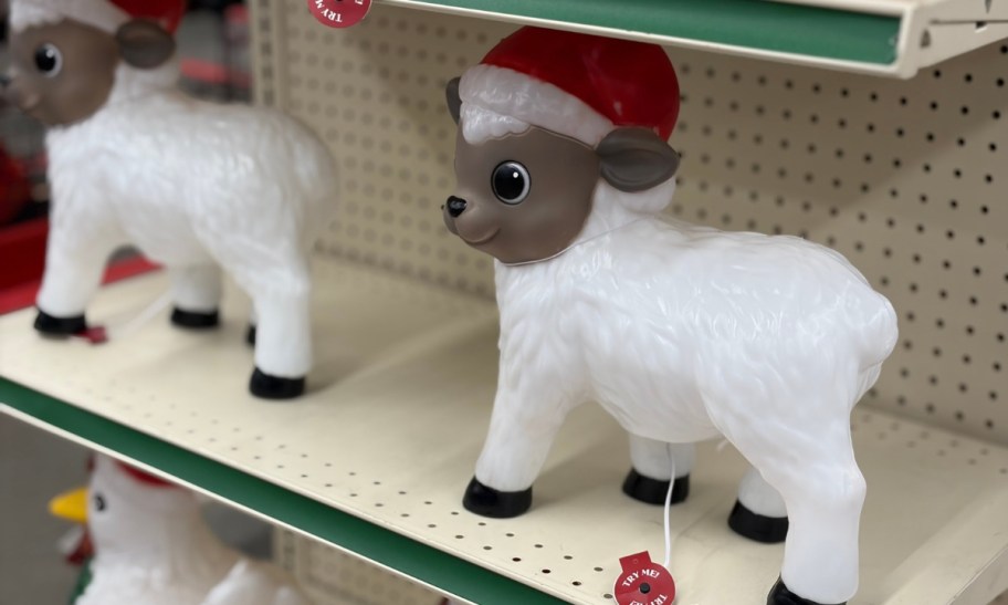 christmas sheep blow mold