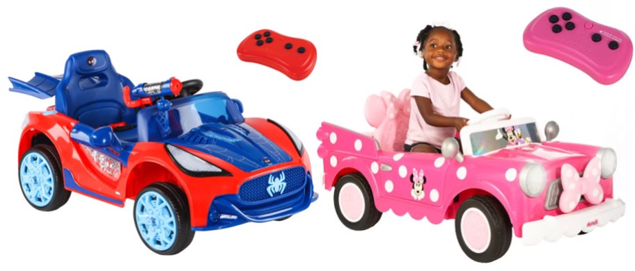 spiderman and minnie mouse ride on car toys