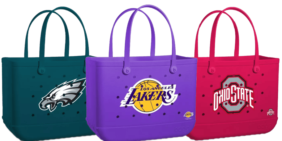 3 bogg bags with sports logos