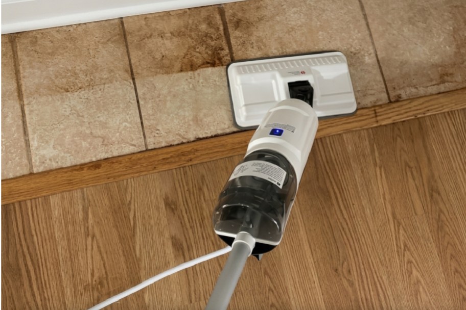 wotaste white steam mop cleaning floors