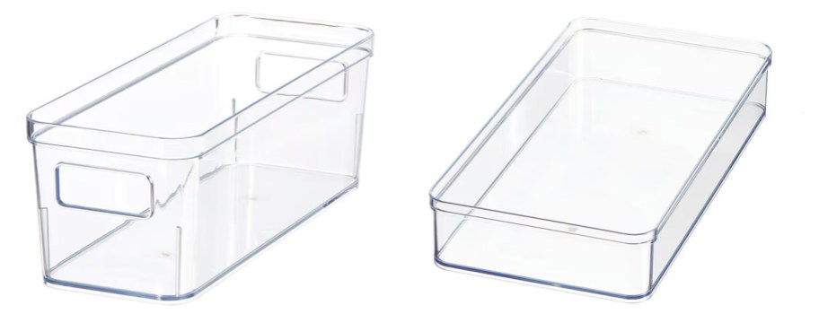 rectangle clear organizer bins