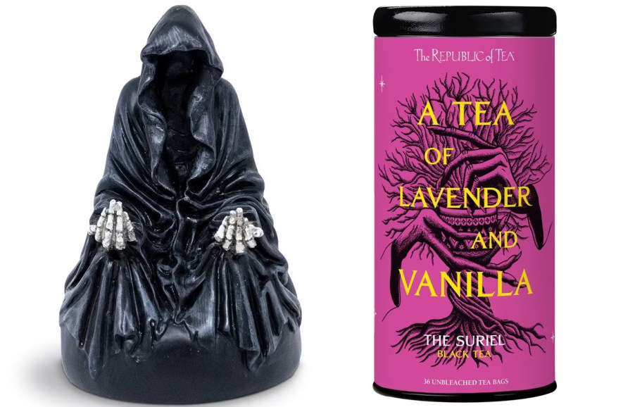 suriel figure and tea canister 