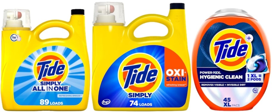 tide liquid and pods laundry detergent