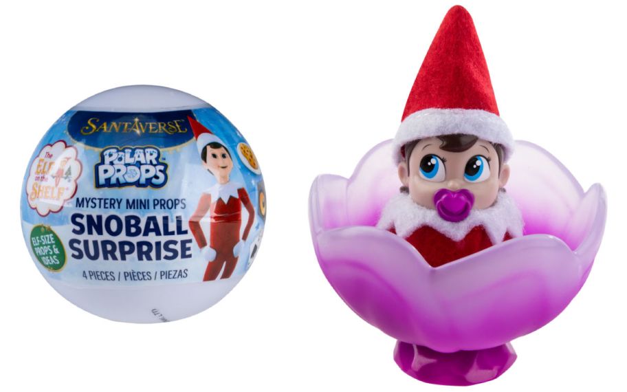 two Elf on the Shelf minis on a white background