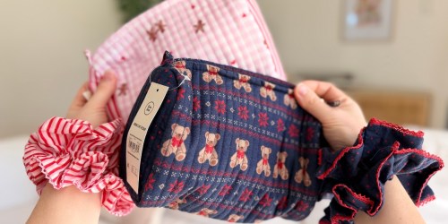 Walmart’s Quilted Pouch & Scrunchies Have NEW Holiday Prints (Fun Stocking Stuffer!)