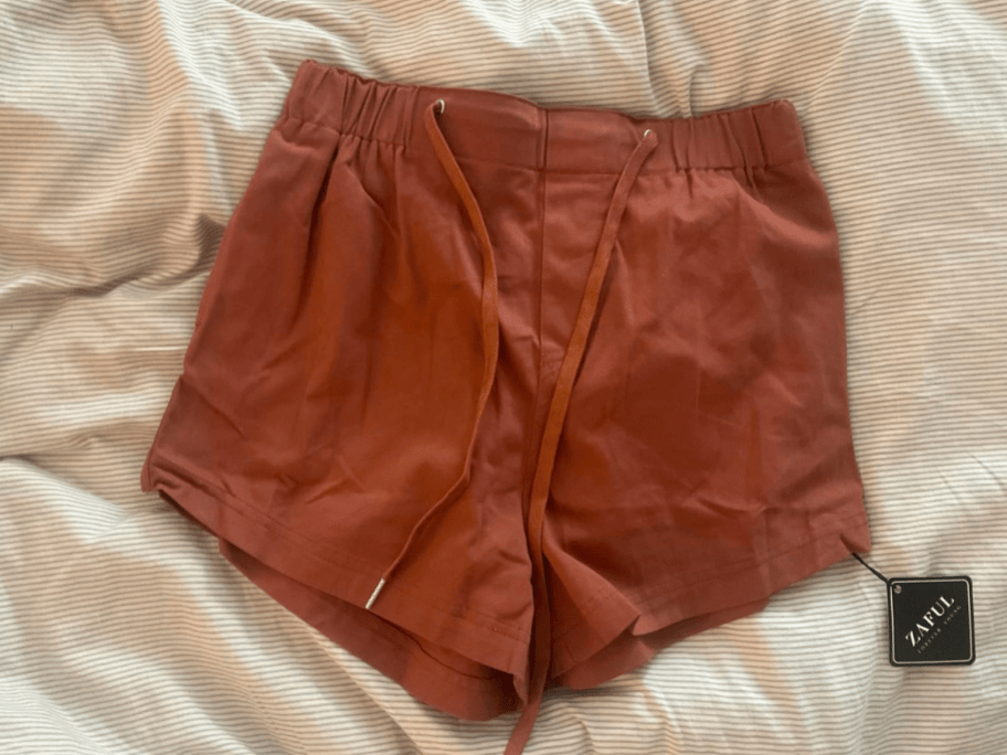 womens rust colored shorts