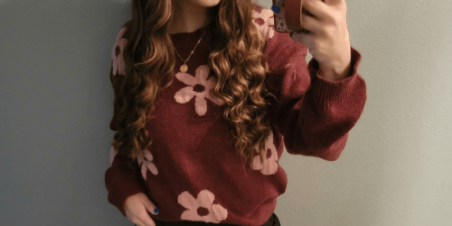 Cute Women’s Flower Sweaters Just $12.49 on Amazon (Reg. $25)