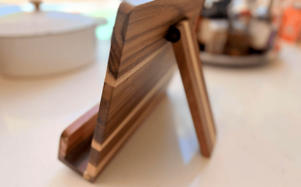 wood cookbook stand