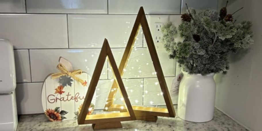 Wooden Light-Up Christmas Tree 2-Pack Just $14.99 on Amazon (Reg. $40)