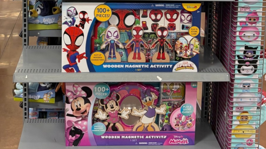 activity sets on a store shelf