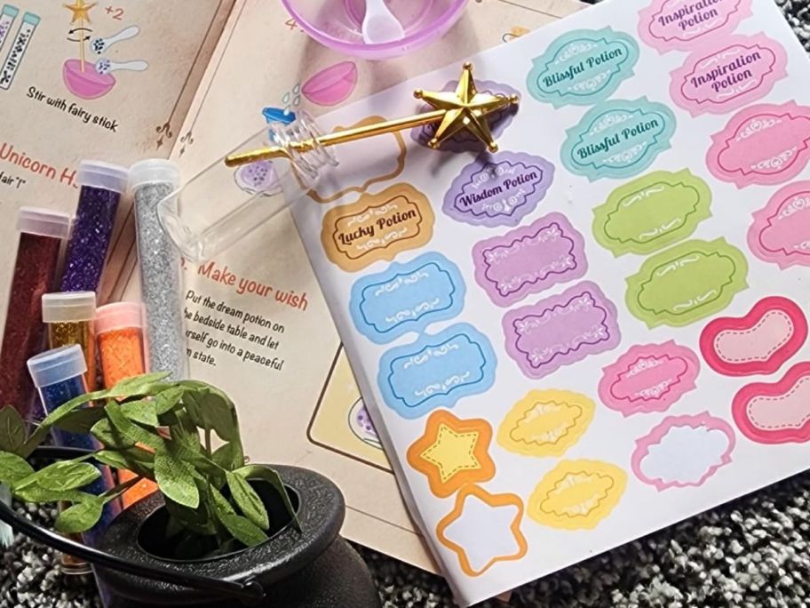 wookidel Fairy Potion Kit contents on table