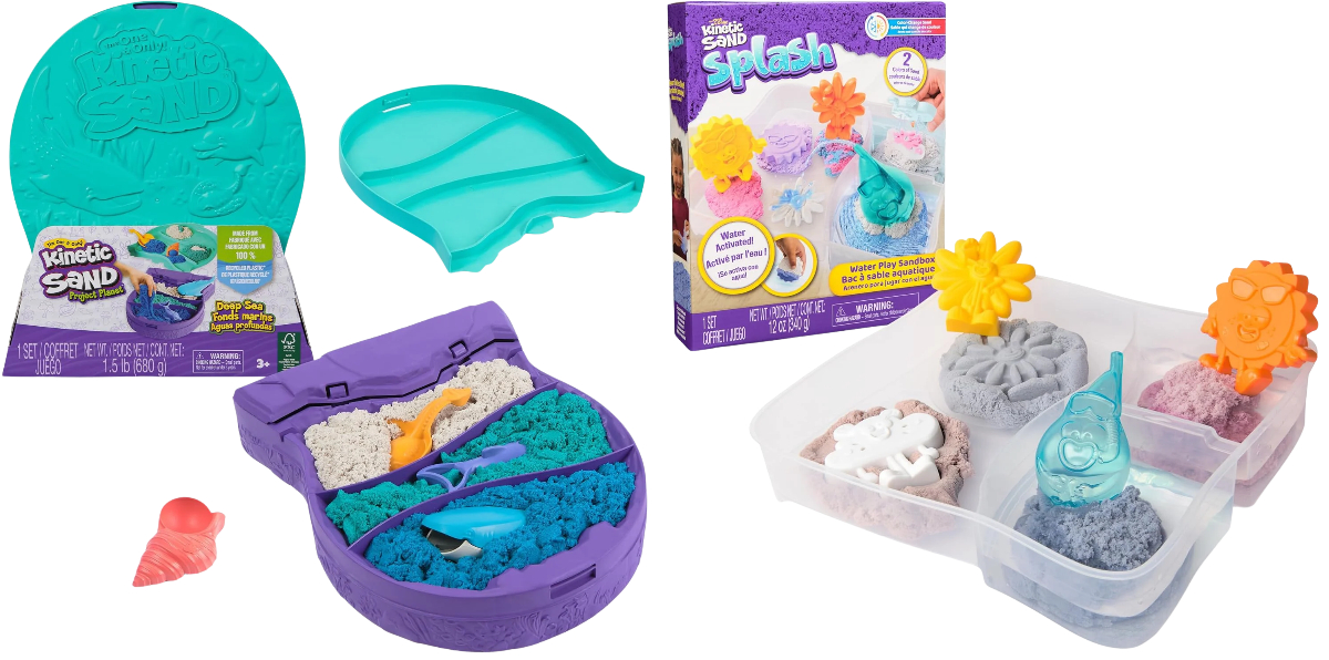 two kinetic sand playsets 