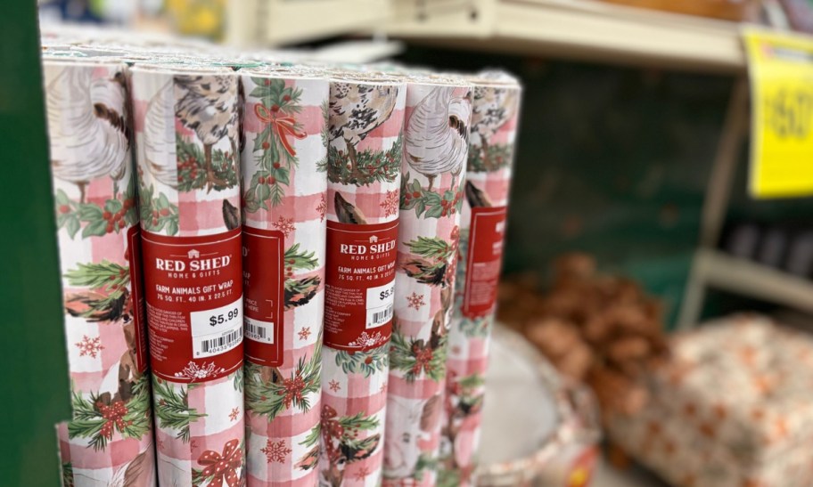 a box of gift wrap rolls